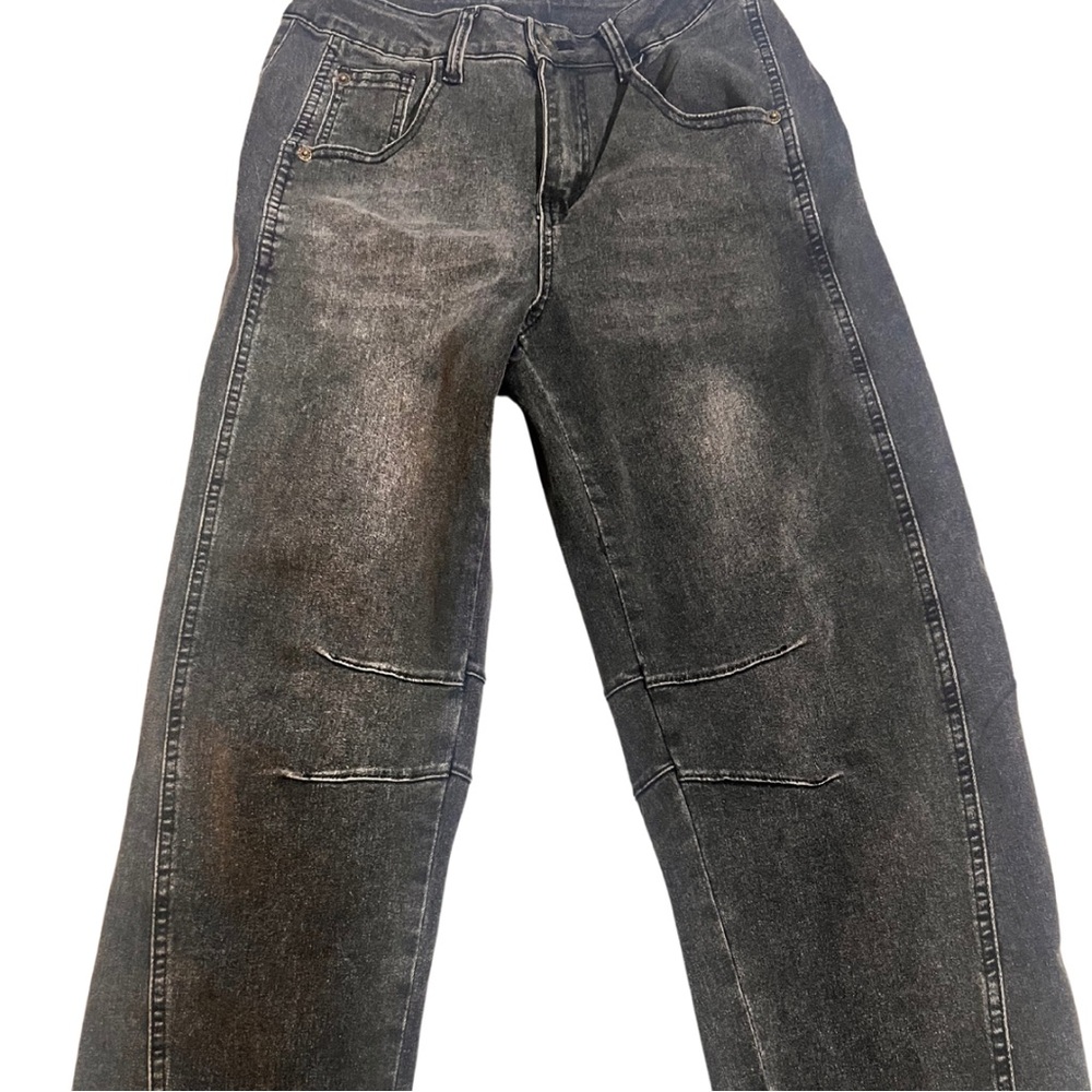 Grey washed Barrel Jeans Size Small